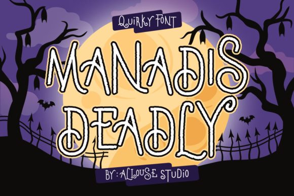 Manadis Deadly Display Fonts Font Door allouse.studio
