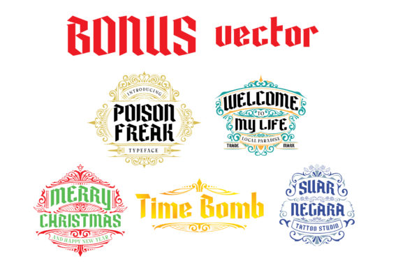 Poison Freak Font PNG with transparent background - Preview 2