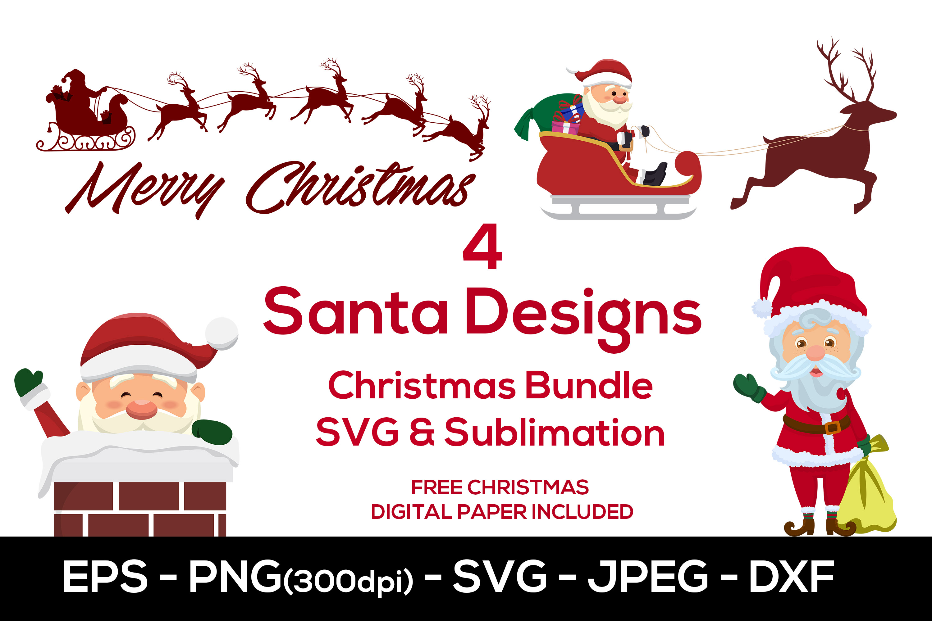 Santa Christmas Clipart Graphic by AdMaioraDesign · Creative Fabrica