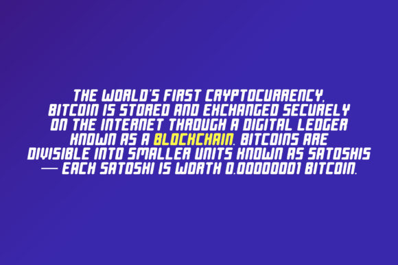 Blockchain Font - Preview 2