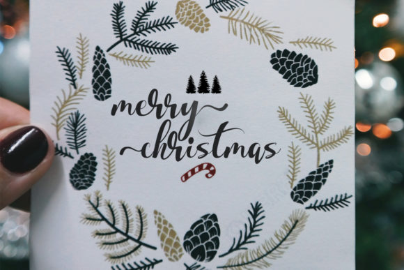 Differently Christmas Font PNG with transparent background - Preview 1
