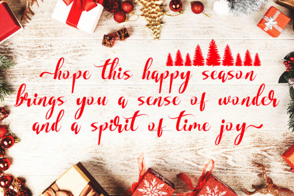 Differently Christmas Font PNG with transparent background - Preview 3