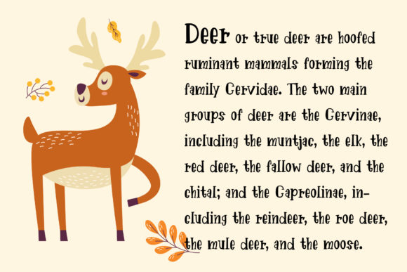 Forest Animal Font PNG with transparent background - Preview 1