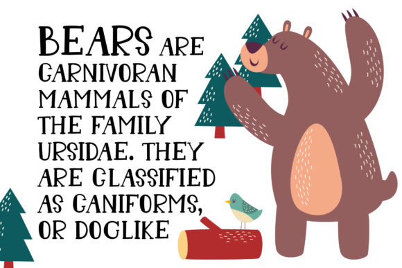 Forest Animal Font PNG with transparent background - Preview 2