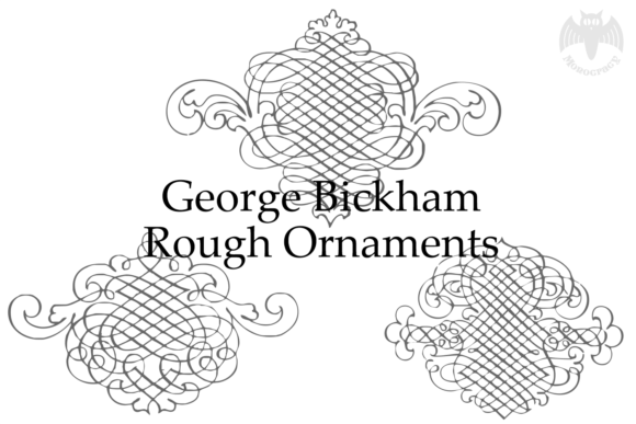 George Bickham Rough Ornaments Font - Preview 2