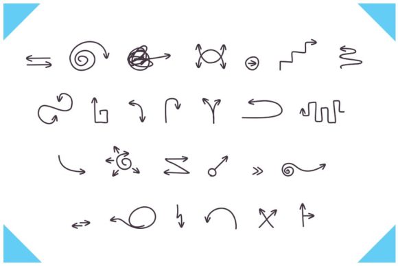 Hand Drawn Arrows Font - Preview 1