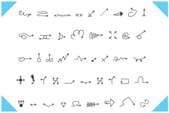 Hand Drawn Arrows Font - Preview 3