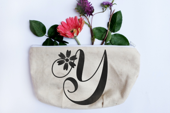 Love Flower Monogram Font PNG with transparent background - Preview 4