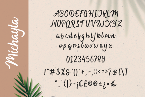Michayla Font PNG with transparent background - Preview 1