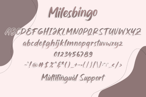 Milesbingo Font PNG with transparent background - Preview 3