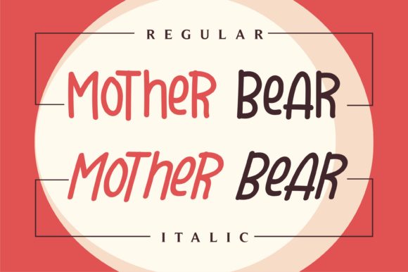 Mother Bear Font PNG with transparent background - Preview 1