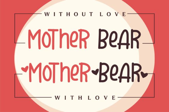 Mother Bear Font PNG with transparent background - Preview 2