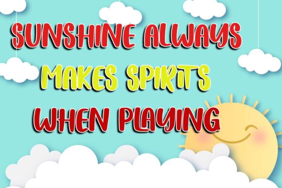 Play Flolalia Font PNG with transparent background - Preview 1