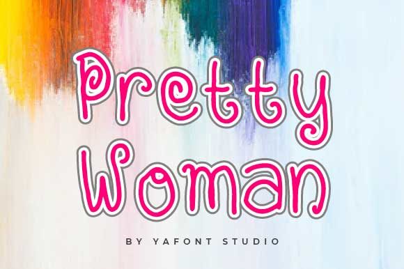 Pretty Woman Font PNG with transparent background - Preview 1