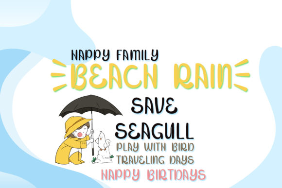 Rainy Days Font PNG with transparent background - Preview 1