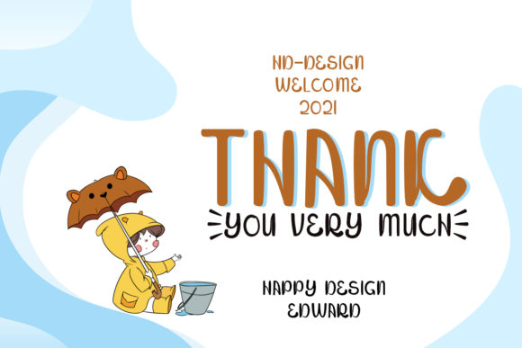 Rainy Days Font PNG with transparent background - Preview 4