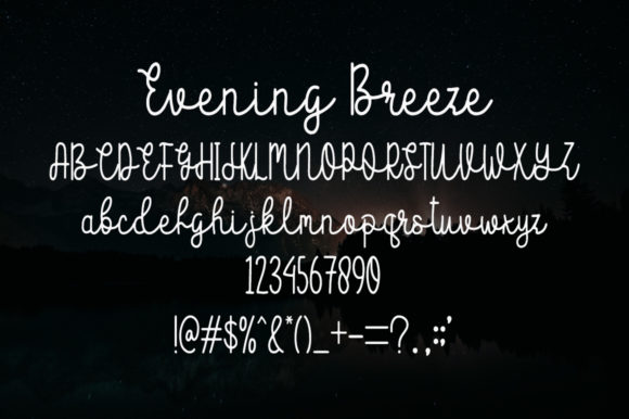 Evening Breeze Font - Preview 3