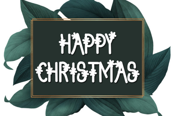 Flower Christmas Font - Preview 1