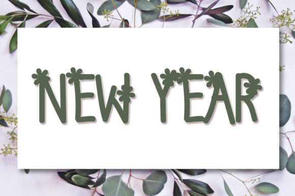 Flower Christmas Font - Preview 2