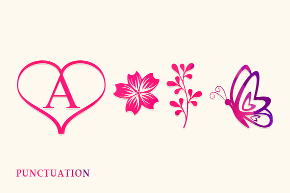 Heart Floral Monogram Font - Preview 4