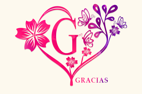 Heart Floral Monogram Font - Preview 5