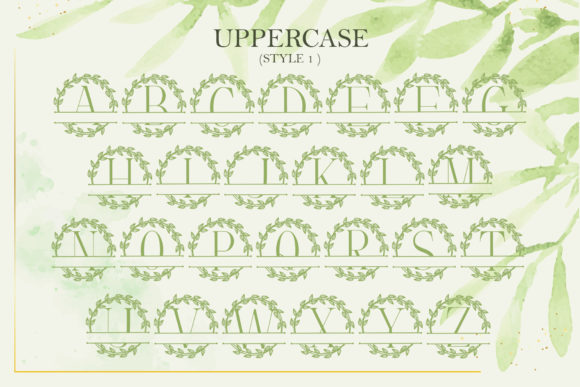 Monogram Gorgeous Font PNG with transparent background - Preview 4