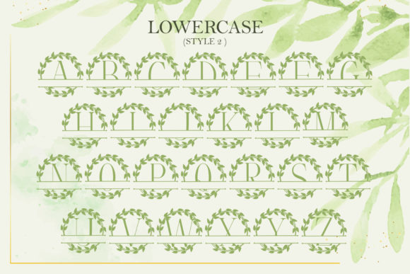 Monogram Gorgeous Font PNG with transparent background - Preview 5