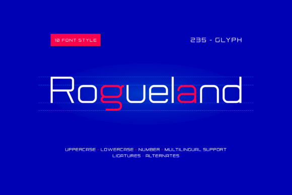 Rogueland Font PNG with transparent background - Preview 3