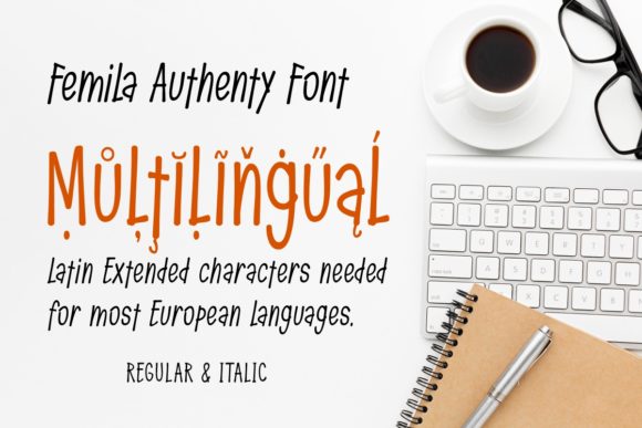 Femila Authenty Font PNG with transparent background - Preview 4