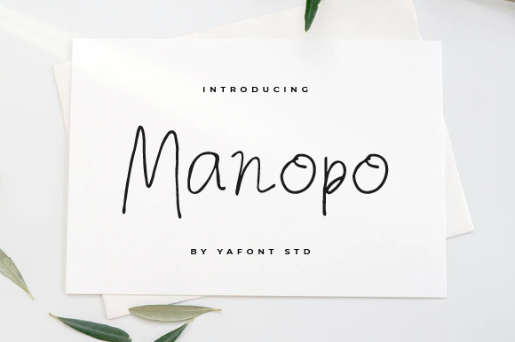 Manopo Font PNG with transparent background - Preview 2
