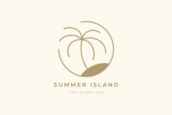 Minimalist Palm Tree Logo Template