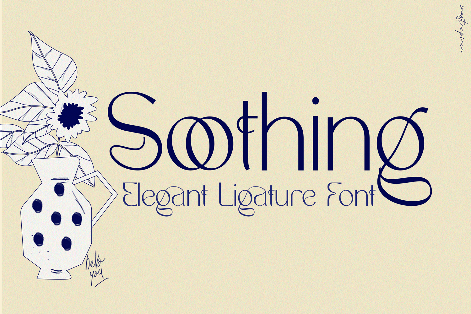Soothing preview, light sans-serif typeface