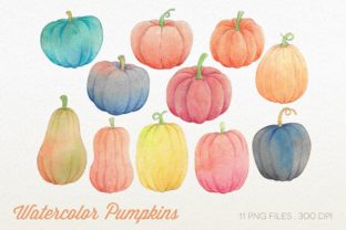 Watercolor Pumpkins Clipart Graphic by peachycottoncandy · Creative Fabrica