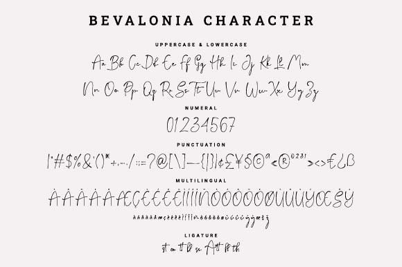 Bevalonia Font - Preview 3