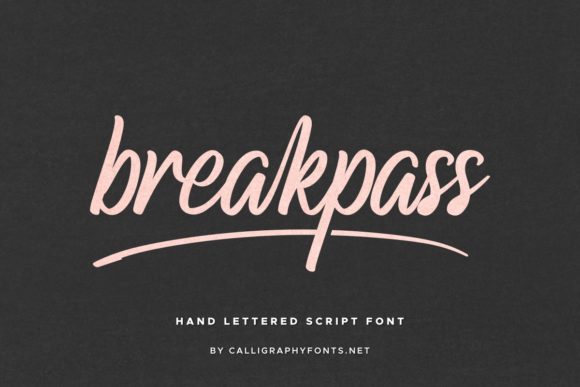 Breakpass Font - Preview 1