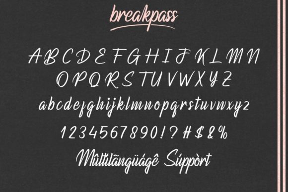 Breakpass Font - Preview 4