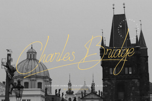 Charles Bridge Signature Handwritten Font - Preview 5
