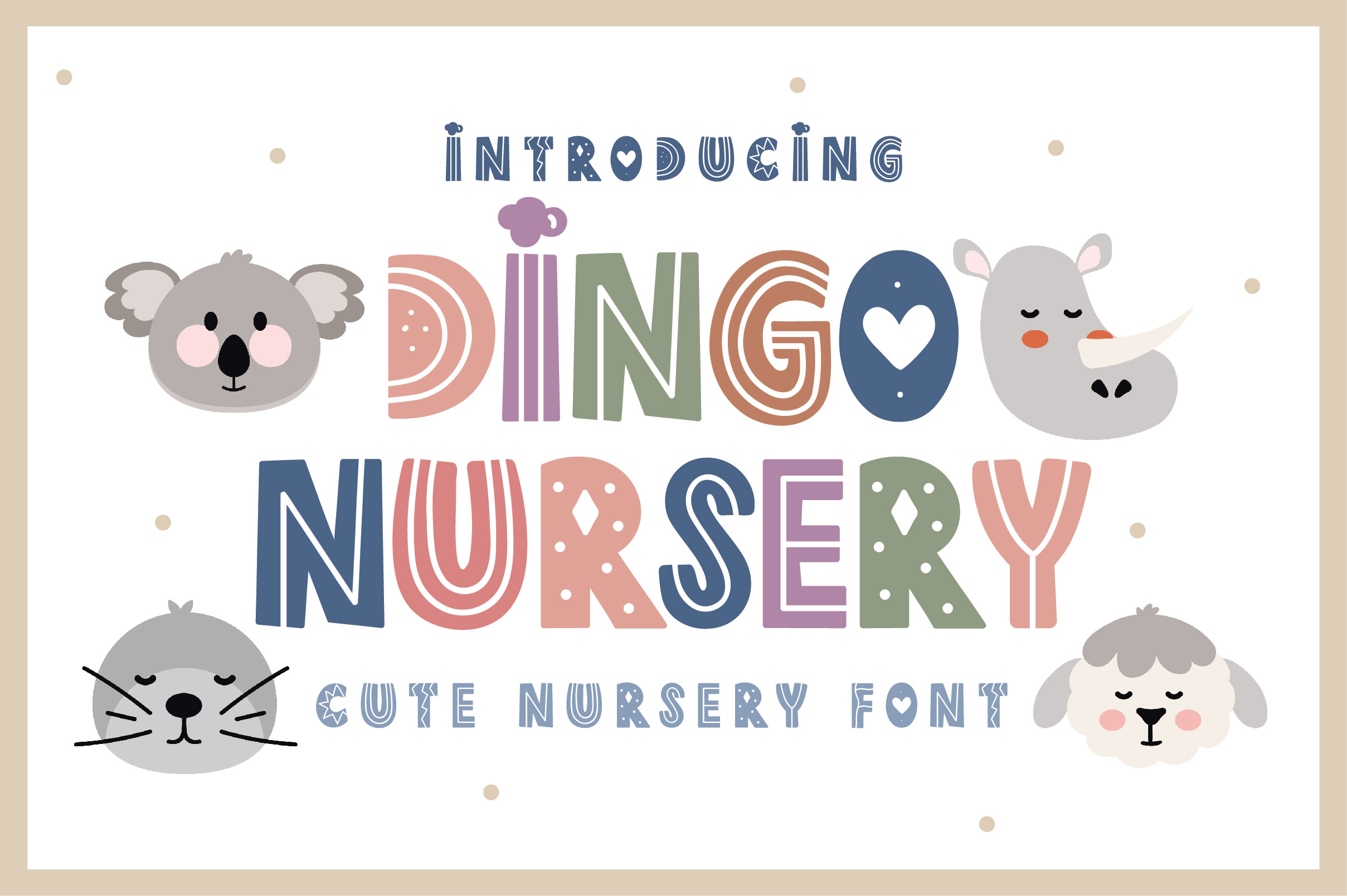 Dingo Nursery preview — cute and fun display font
