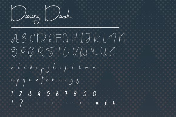 During Dusk Font PNG with transparent background - Preview 4