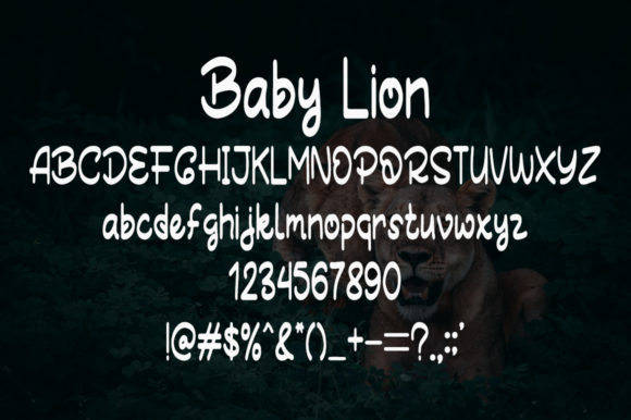 Baby Lion Font - Preview 3