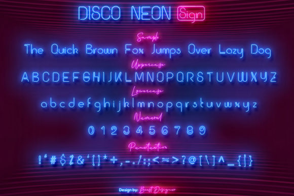 Disco Neon Sign Font - Preview 1