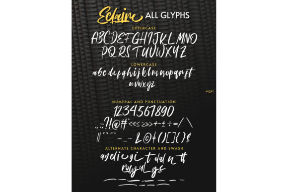 Eclaire Font PNG with transparent background - Preview 4