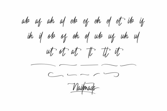 Nailmads Font PNG with transparent background - Preview 6