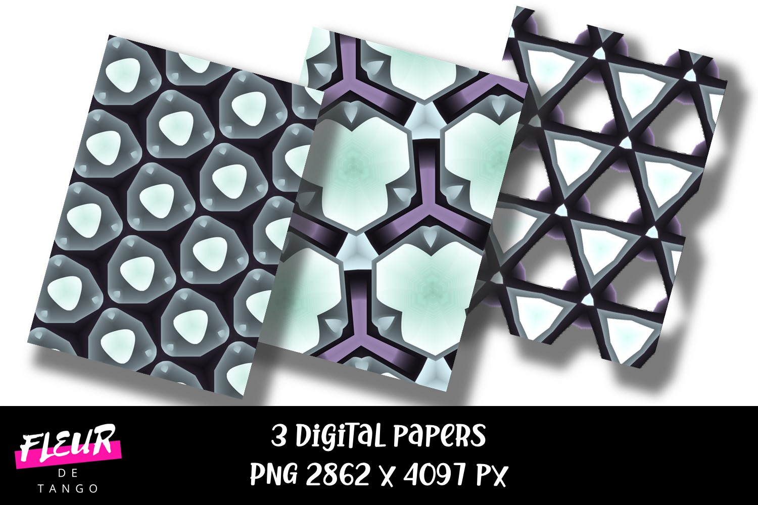 Geometric Digital Papers V.4 Graphic by Fleur de Tango · Creative Fabrica