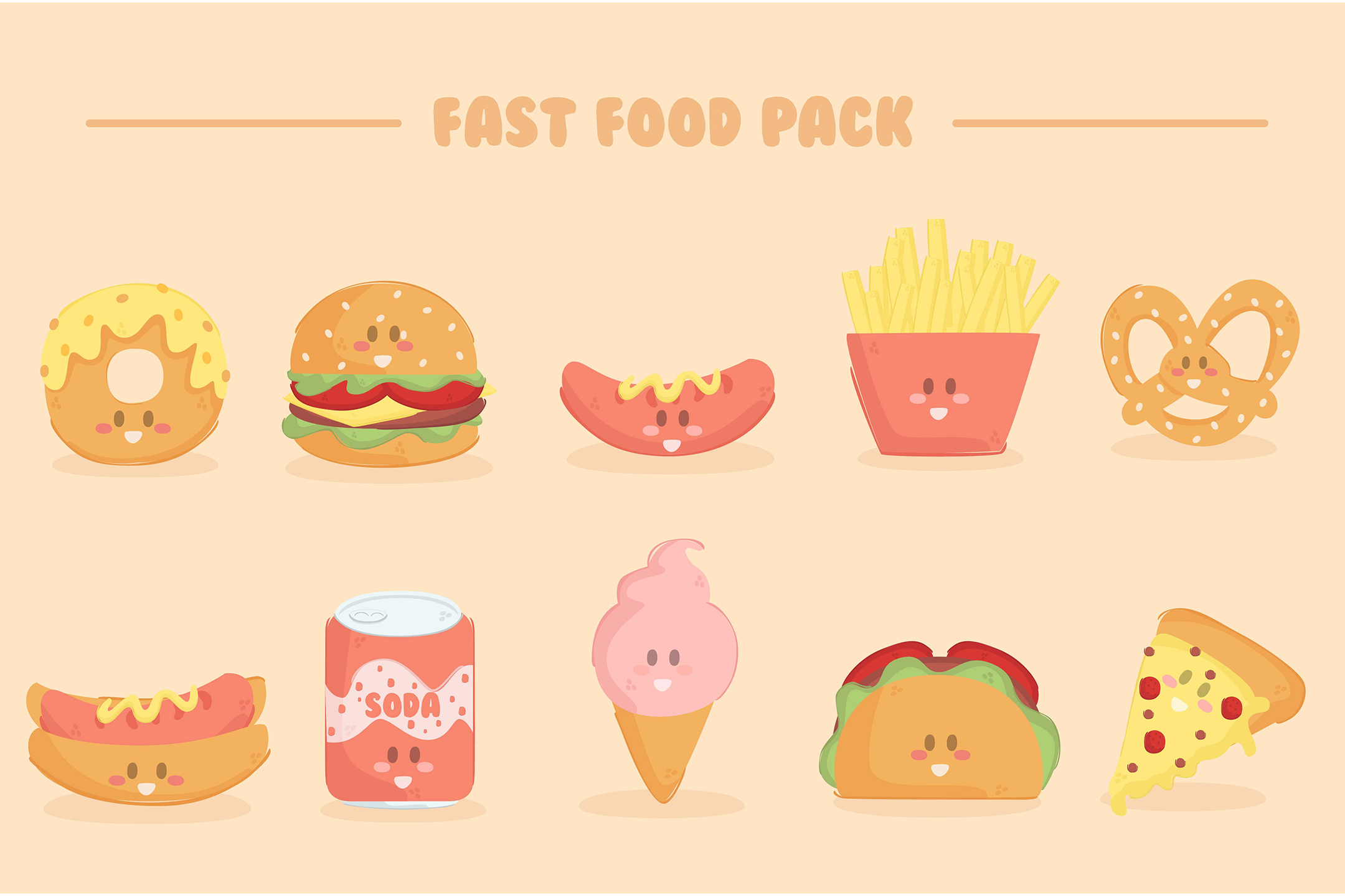 Fast Food Illustration Pack