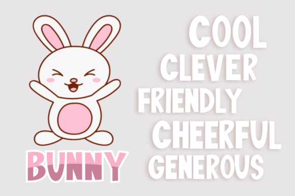 Bear and Bunny Font PNG with transparent background - Preview 4