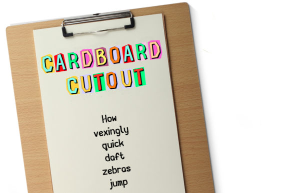 Cardboard Cutout Font - Preview 1