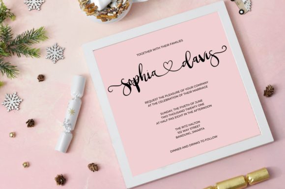 Christmas Blossom Font PNG with transparent background - Preview 1