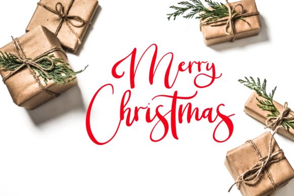 Christmas Blossom Font PNG with transparent background - Preview 3