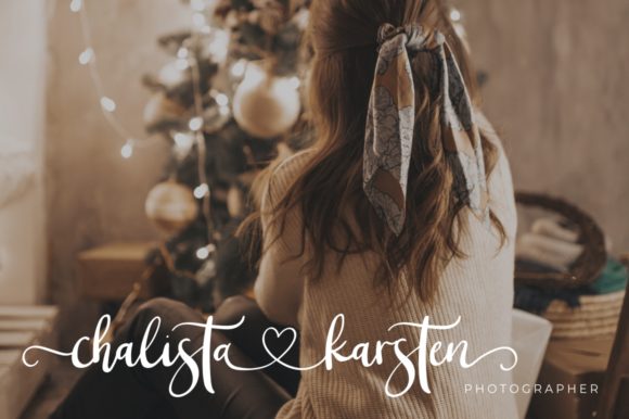 Christmas Blossom Font PNG with transparent background - Preview 4
